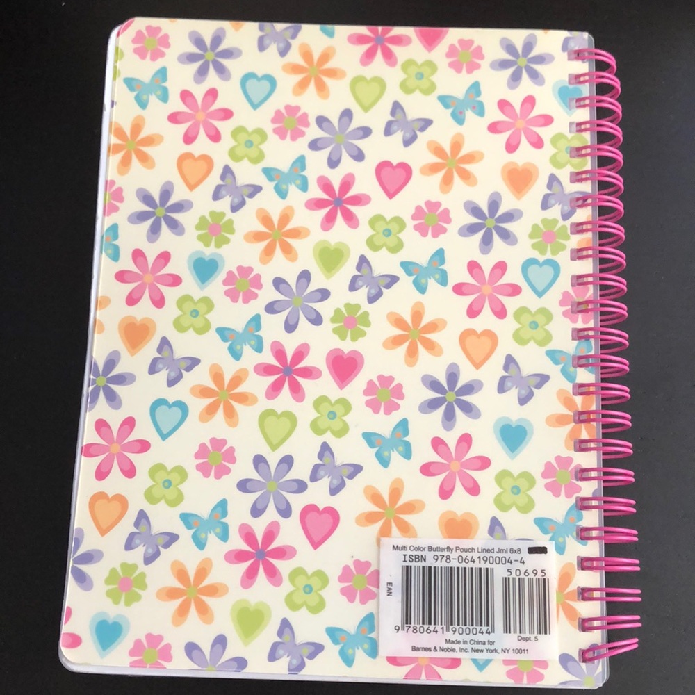 Multi-Color Butterfly Pouch Lined Journal 6x8 - Picture 2 of 4